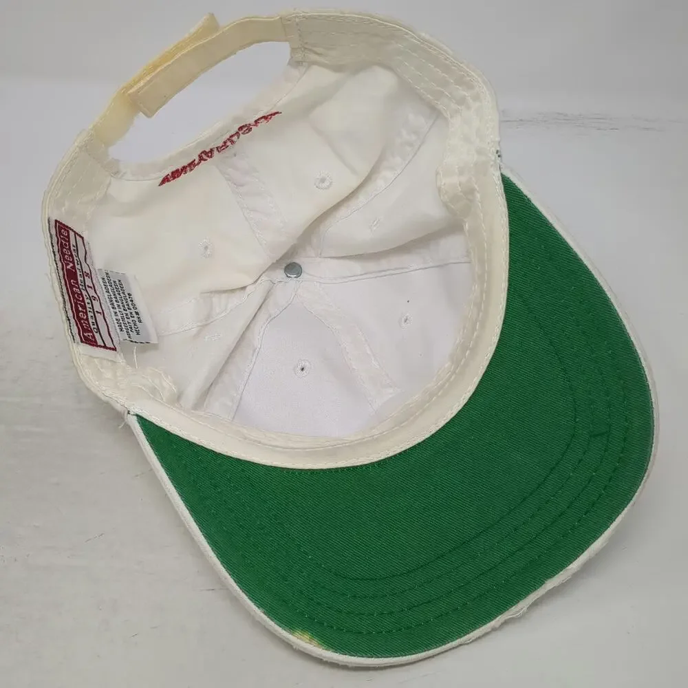 American Needle White Baseball Cap One Size Vineyards CC Naples Green Underbrim
